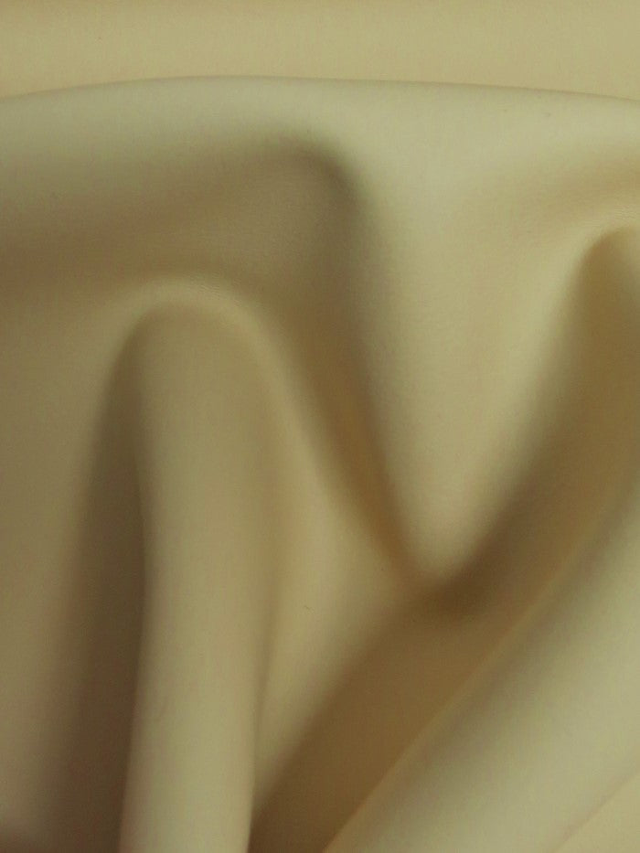 Cream Solid Vegan Stretch Anti-Stain Soft Silicone Vinyl Fabric / Sold by the Yard