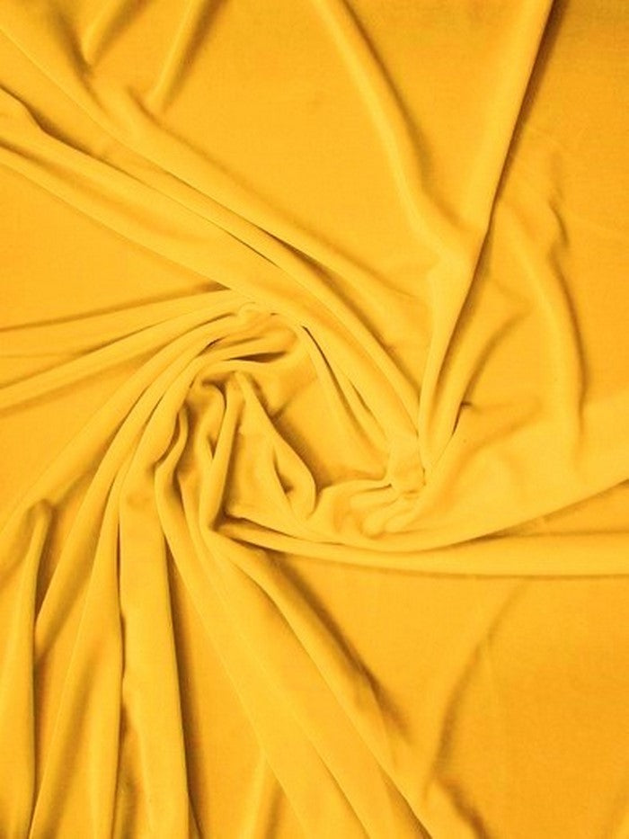 Stretch Velvet Velour Spandex 360 Grams Costume Fabric / Dark Yellow / Sold By The Yard