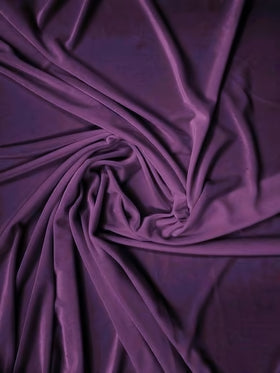 Stretch Velvet Velour Spandex 360 Grams Costume Fabric / Purple / Sold By The Yard