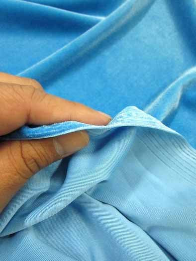 Stretch Velvet Velour Spandex 360 Grams Costume Fabric / Red / Sold By The Yard