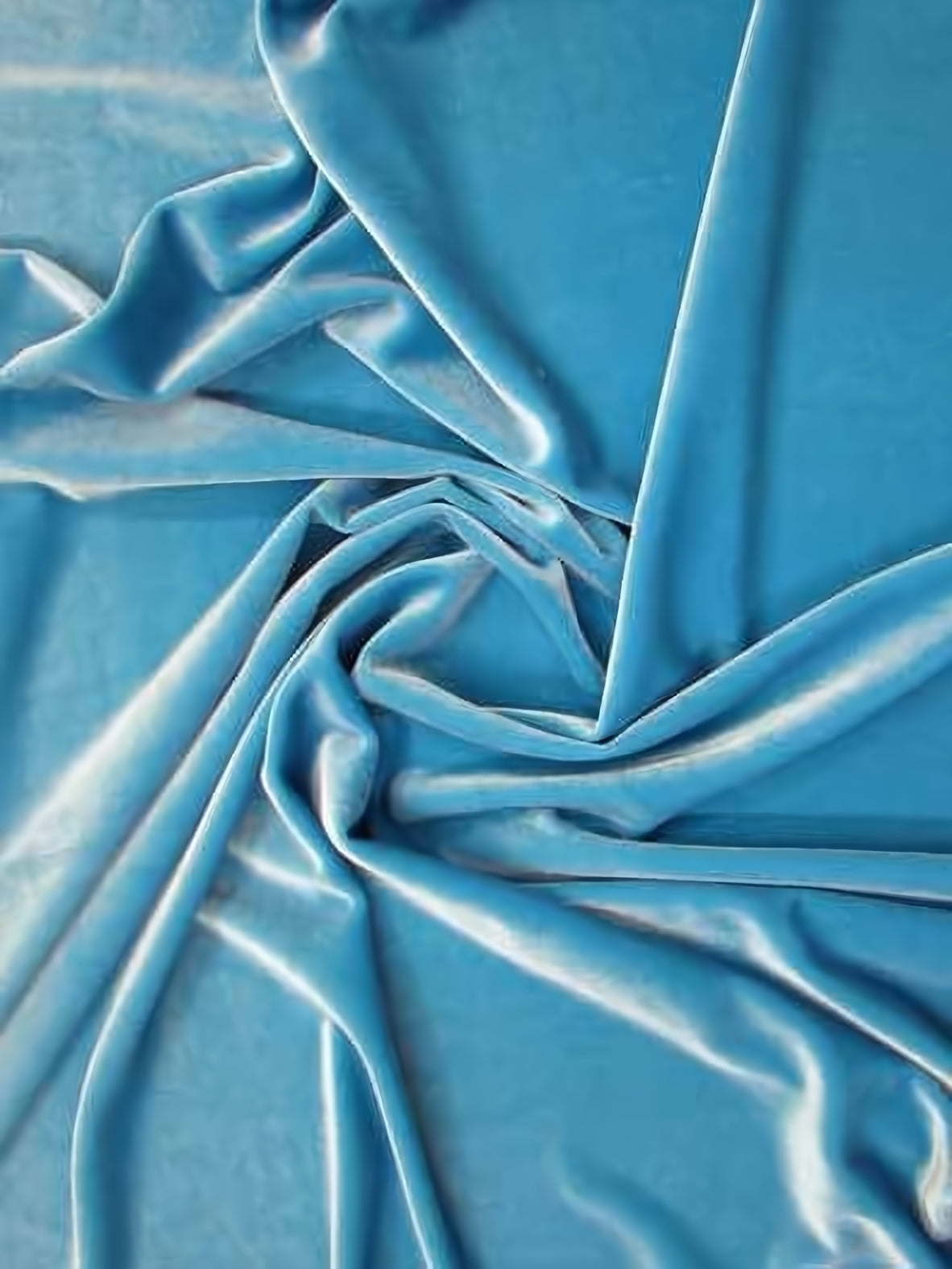 Stretch Velvet Velour Spandex 360 Grams Costume Fabric / Turquoise / Sold By The Yard