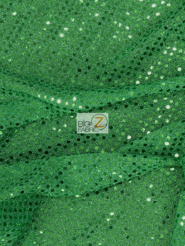 Small Confetti Dot Sequin Fabric / Green / Sold By The Yard