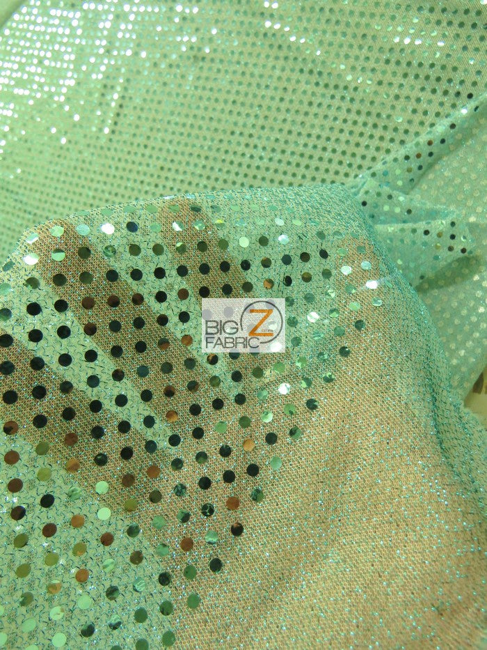 Small Confetti Dot Sequin Fabric / Aqua / Sold By The Yard