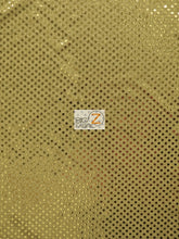 Small Confetti Dot Sequin Fabric / Gold / Sold By The Yard
