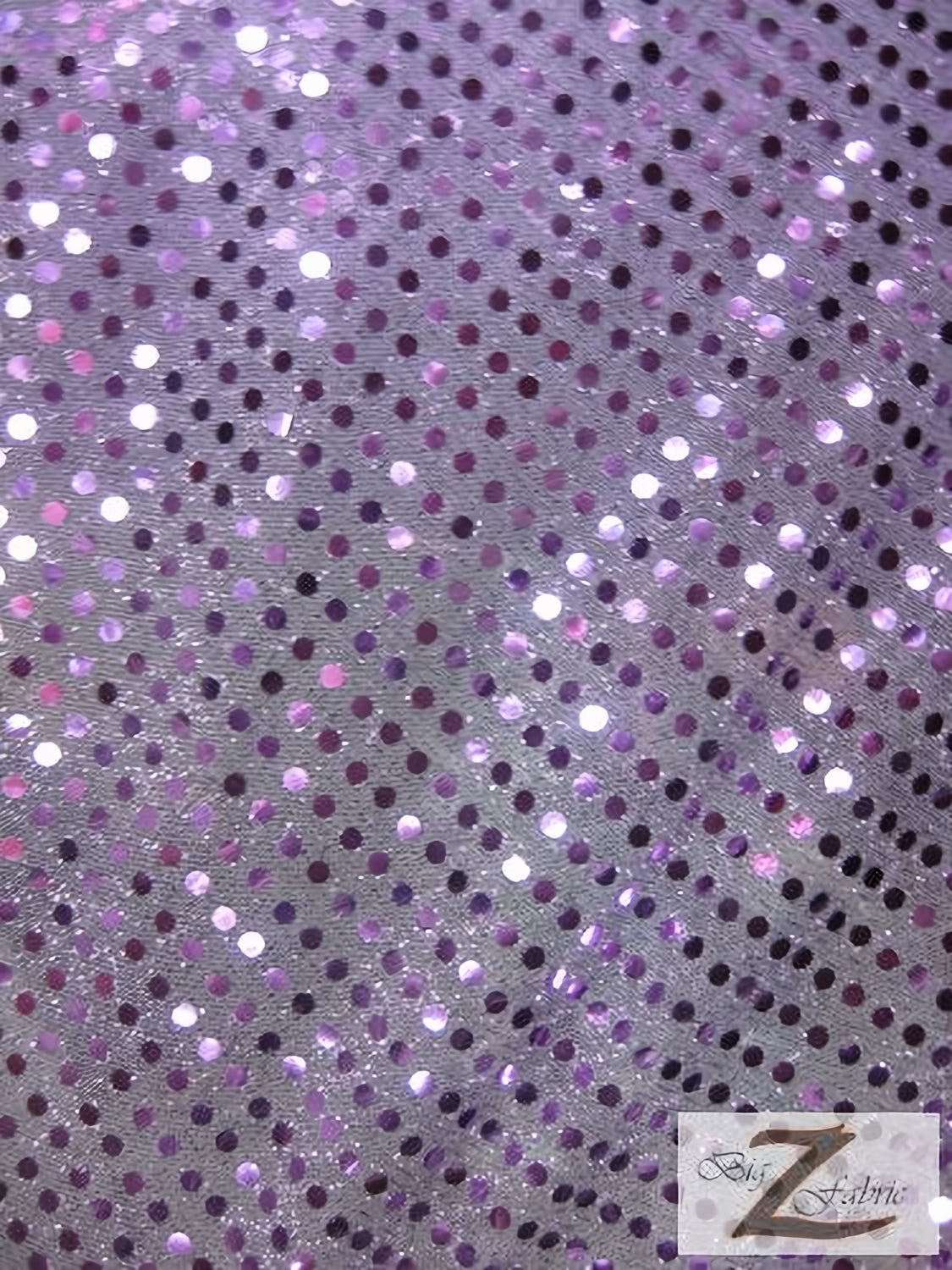 Small Dot Confetti Sequin Fabric / Lilac / Sold By The Yard