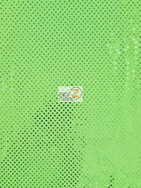 Small Confetti Dot Sequin Fabric / Neon Green / Sold By The Yard