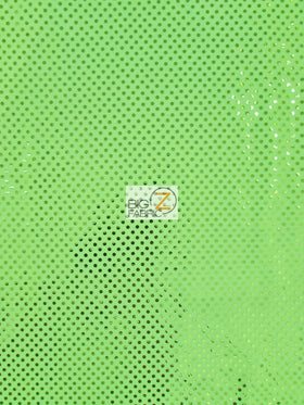 Small Confetti Dot Sequin Fabric / Neon Green / Sold By The Yard