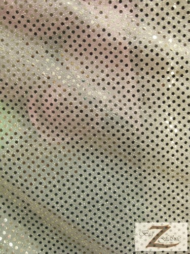 Small Dot Confetti Sequin Fabric / Off White / Sold By The Yard
