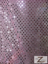Small Dot Confetti Sequin Fabric / Pink  / Sold By The Yard