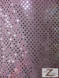Small Dot Confetti Sequin Fabric / Pink  / Sold By The Yard