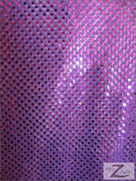 Small Dot Confetti Sequin Fabric / Purple / Sold By The Yard