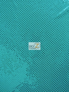 Small Confetti Dot Sequin Fabric / Turquoise / Sold By The Yard