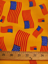 American Flags Poly Cotton Printed Fabric / Sold By The Yard