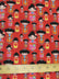 Oriental Geisha Cultural Printed Poly Cotton Fabric / Red / Sold By The Yard