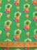 Poly Cotton Printed Fabric Fruit Pineapple / Green / Sold By The Yard