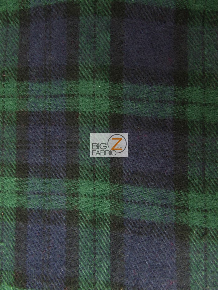 Tartan Plaid Uniform Apparel Flannel Fabric / Green/Purple / 30 Yard Roll