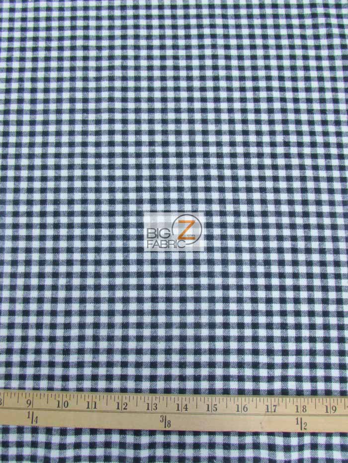 Tartan Plaid Uniform Apparel Flannel Fabric / Buffalo Mini Black / 30 Yard Roll
