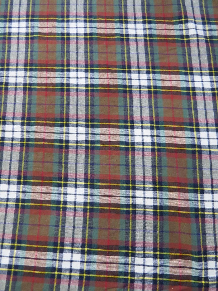 Tartan Plaid Uniform Apparel Flannel Fabric / Red/Blue