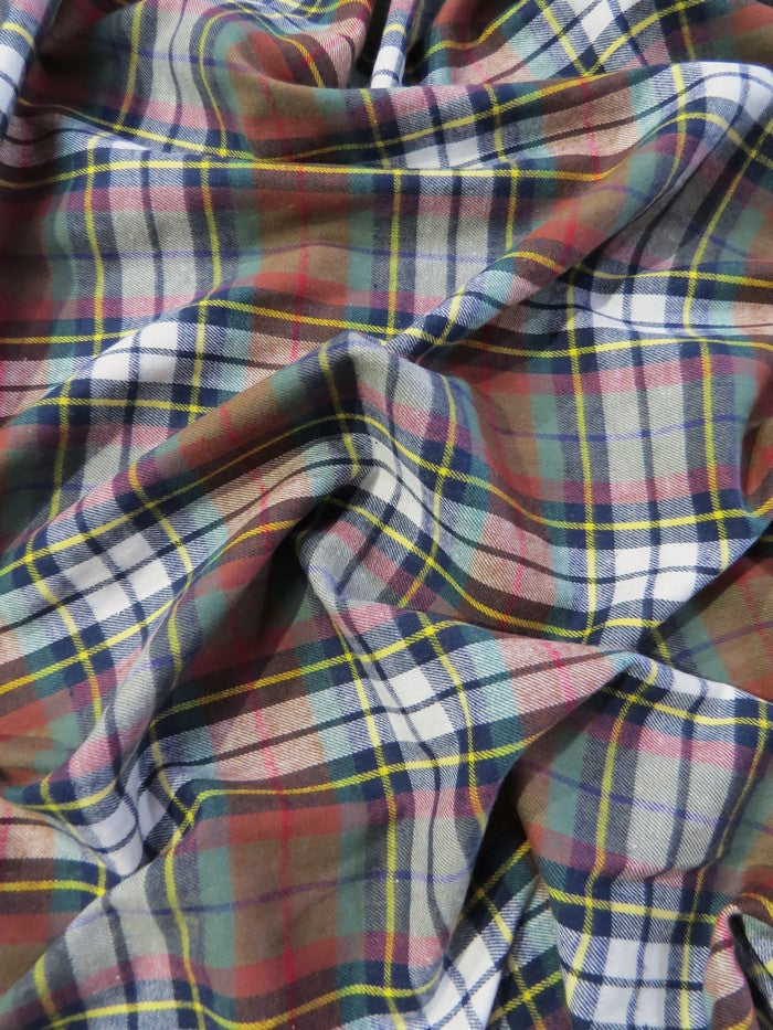 Tartan Plaid Uniform Apparel Flannel Fabric / Red/Blue - 0