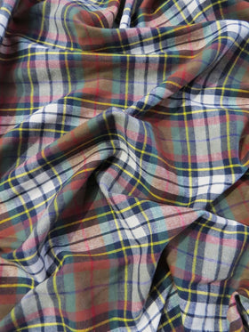 Tartan Plaid Uniform Apparel Flannel Fabric / Red/Blue - 0