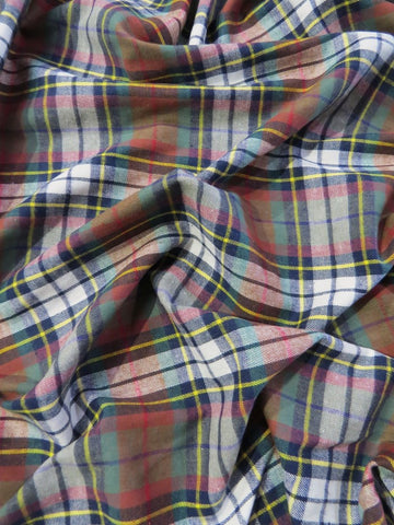 Tartan Plaid Uniform Apparel Flannel Fabric / Red/Blue - 0