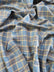 Tartan Plaid Uniform Apparel Flannel Fabric / Aqua/Khaki