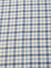 Tartan Plaid Uniform Apparel Flannel Fabric / Light Blue