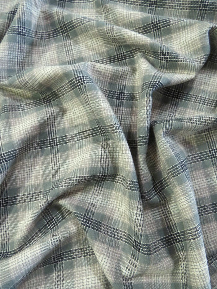 Tartan Plaid Uniform Apparel Flannel Fabric / Olive/Khaki - 0