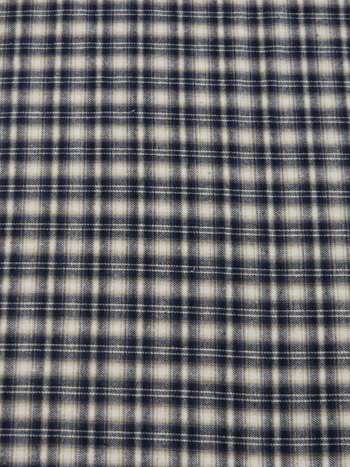 Tartan Plaid Uniform Apparel Flannel Fabric / Cream/Blue-1