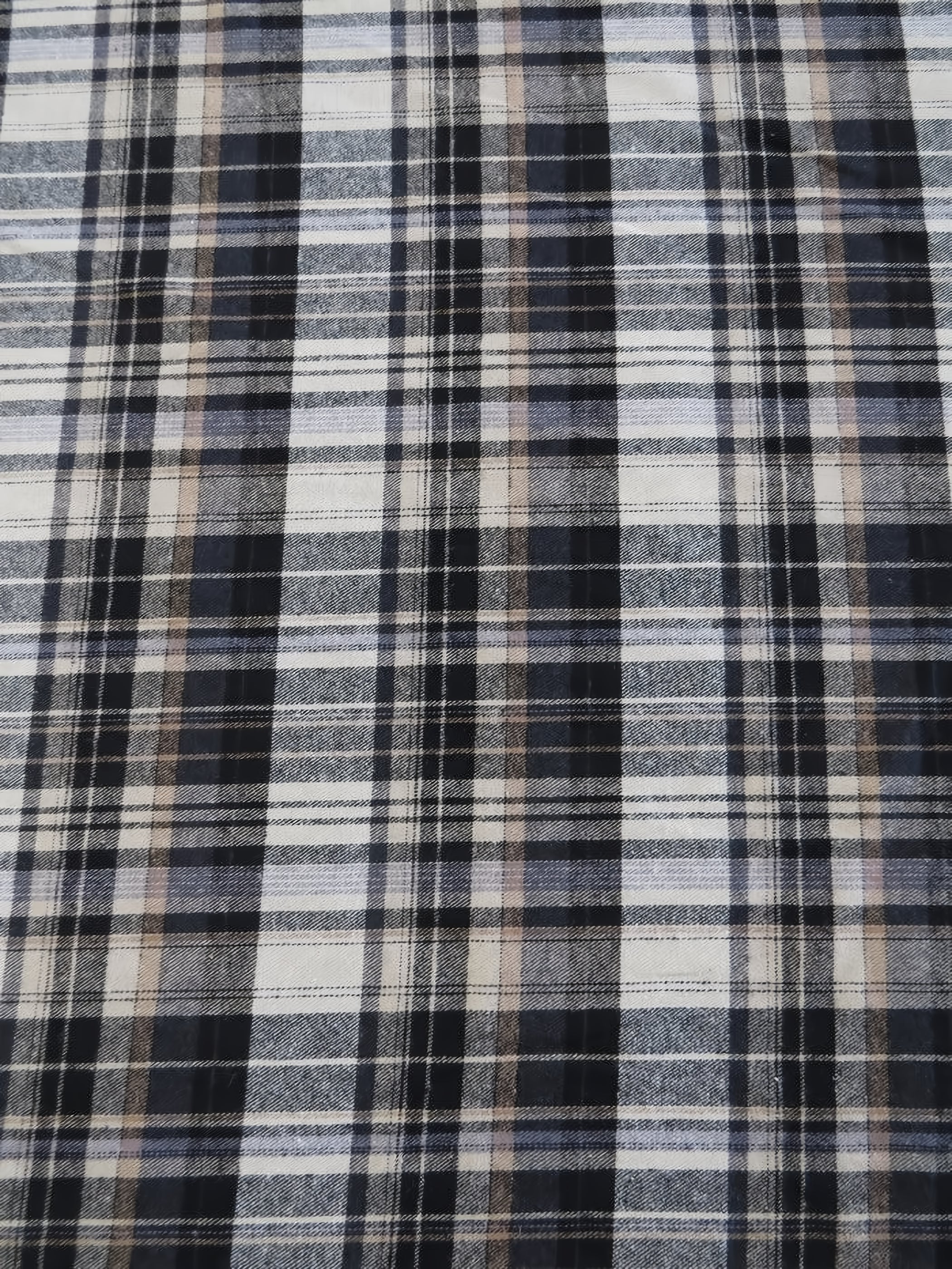 Tartan Plaid Uniform Apparel Flannel Fabric / Gray/Black/Yellow