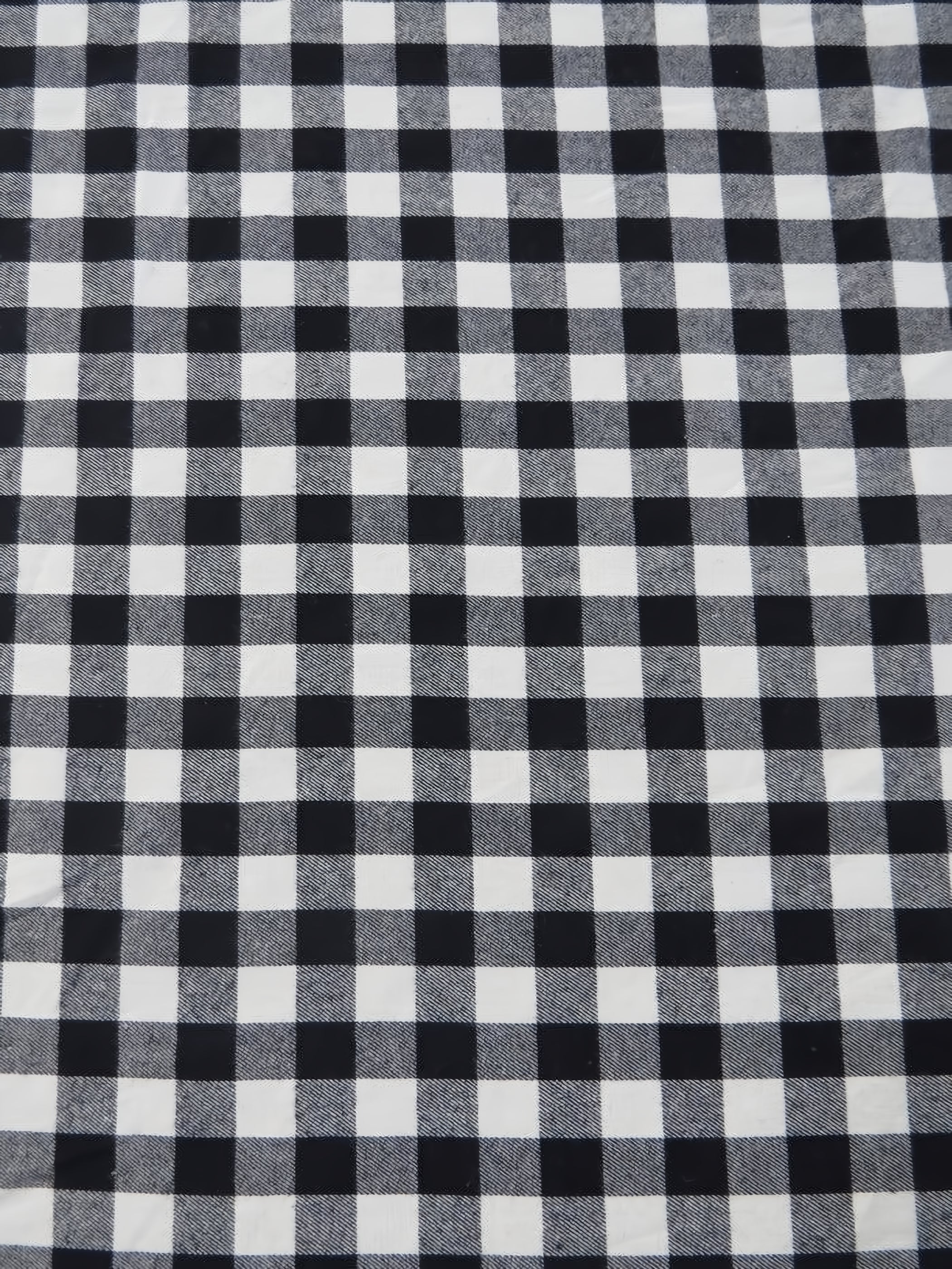 Tartan Plaid Uniform Apparel Flannel Fabric / Buffalo Black