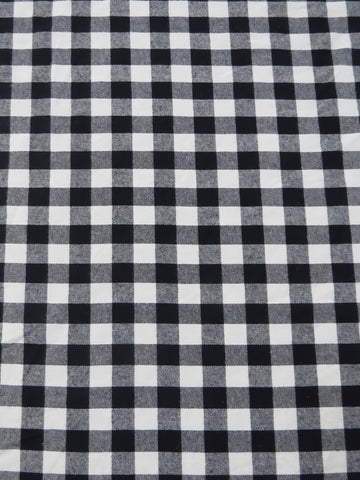 Tartan Plaid Uniform Apparel Flannel Fabric / Buffalo Black