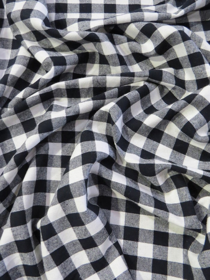 Tartan Plaid Uniform Apparel Flannel Fabric / Buffalo Black - 0