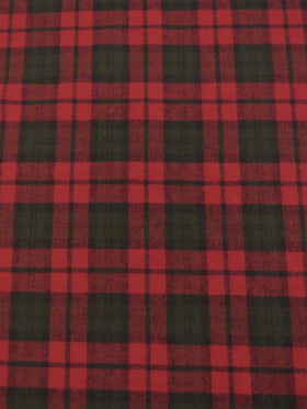 Tartan Plaid Uniform Apparel Flannel Fabric / Red/Green/Blue