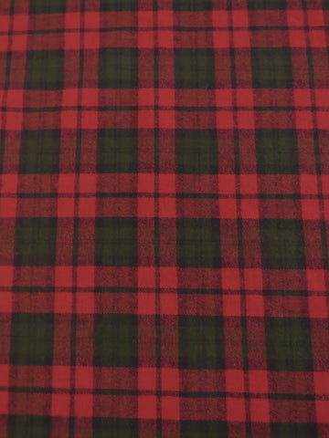 Tartan Plaid Uniform Apparel Flannel Fabric / Red/Green/Blue