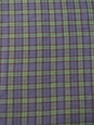 Tartan Plaid Uniform Apparel Flannel Fabric / Green/Purple