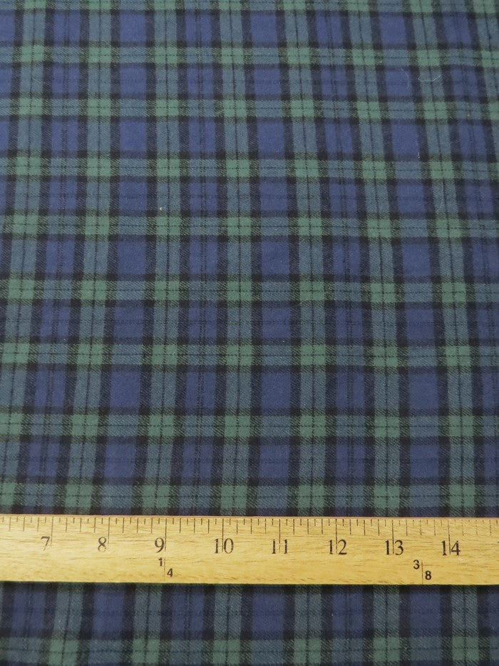 Tartan Plaid Uniform Apparel Flannel Fabric / Green/Purple