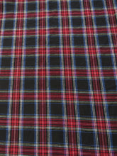 Tartan Plaid Uniform Apparel Flannel Fabric / Black/Red