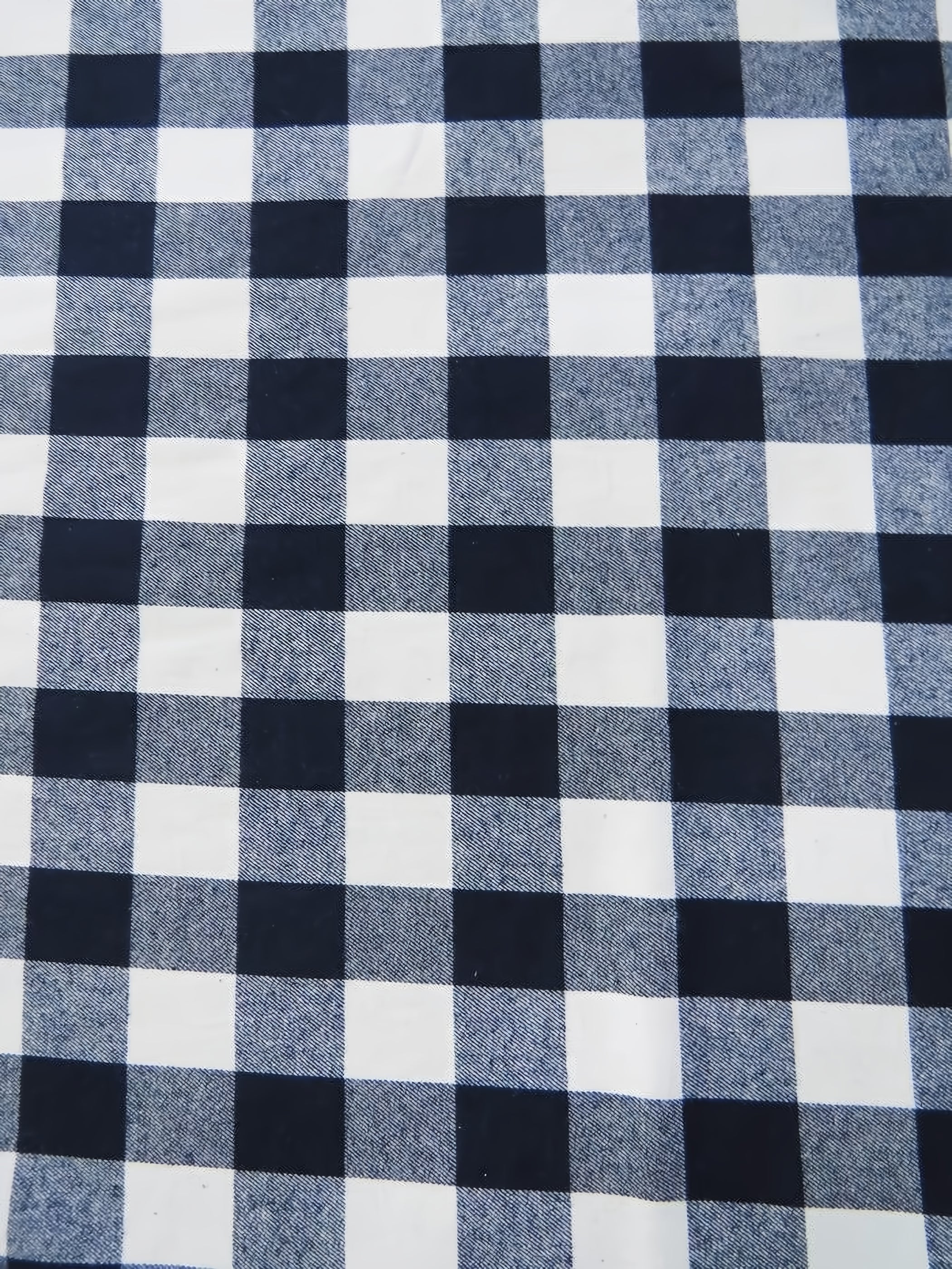 Tartan Plaid Uniform Apparel Flannel Fabric / Buffalo Navy / Sold By The Yard