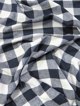 Tartan Plaid Uniform Apparel Flannel Fabric / Buffalo Navy / Sold By The Yard