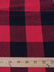 Tartan Plaid Uniform Apparel Flannel Fabric / Big Buffalo Red/Black / Sold By The Yard