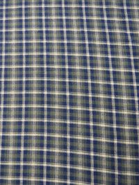 Tartan Plaid Uniform Apparel Flannel Fabric / Olive/Blue