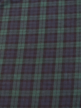 Tartan Plaid Uniform Apparel Flannel Fabric / Navy/Hunter