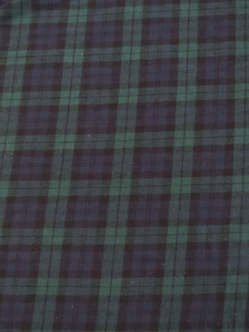 Tartan Plaid Uniform Apparel Flannel Fabric / Navy/Hunter