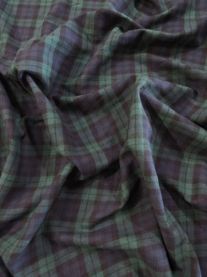 Tartan Plaid Uniform Apparel Flannel Fabric / Navy/Hunter - 0