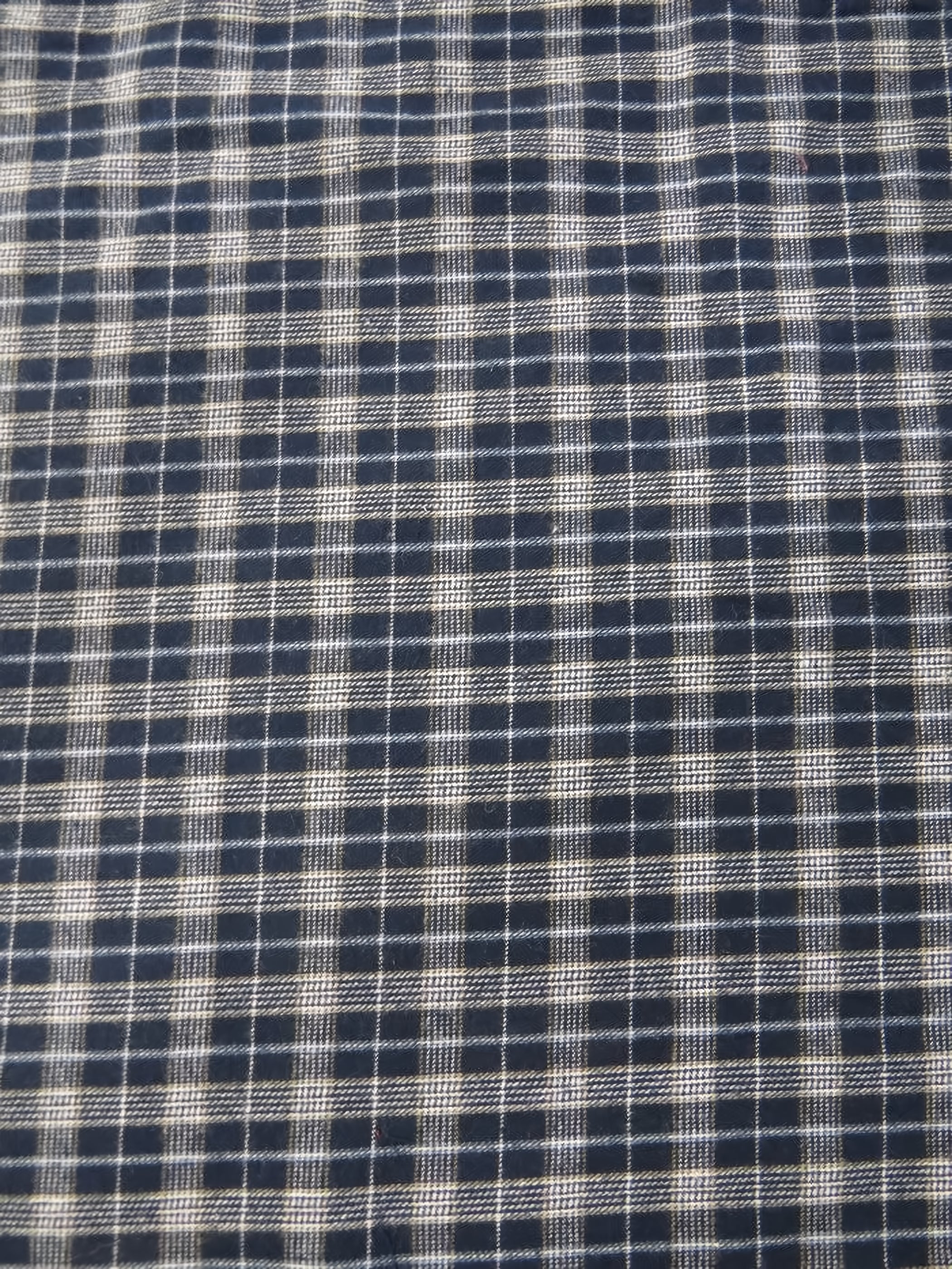 Tartan Plaid Uniform Apparel Flannel Fabric / Navy