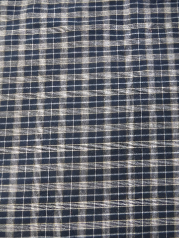 Tartan Plaid Uniform Apparel Flannel Fabric / Navy