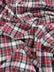 Tartan Plaid Uniform Apparel Flannel Fabric / White/Red