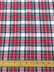 Tartan Plaid Uniform Apparel Flannel Fabric / White/Red