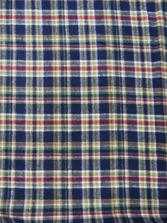 Tartan Plaid Uniform Apparel Flannel Fabric / Multi-Color / Sold By The Yard